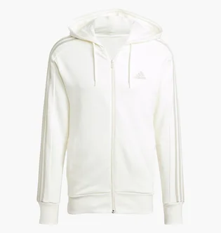 Толстовка женская Adidas Essentials French Terry 3-Stripes Full-Zip White IS1373