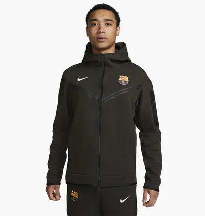 Вітровка чоловіча Nike Fc Barcelona Tech Fleece Windrunner Olive DV5554-355