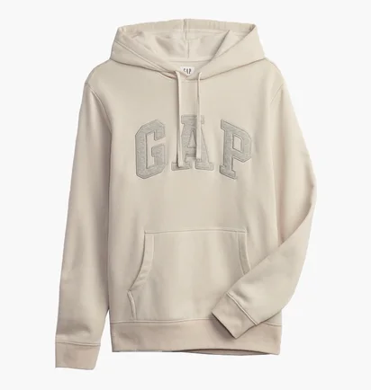 Худи мужское Gap Logo Hoodie Unbleached White 546844321