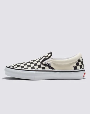 Кеди унісекс Vans Checkerboard Skate Slip-On Shoe Beige VN0A5FCAAUH