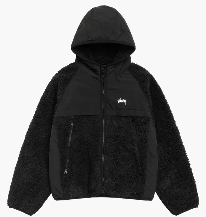 Толстовка мужская Stussy Sherpa Black 118530-0001