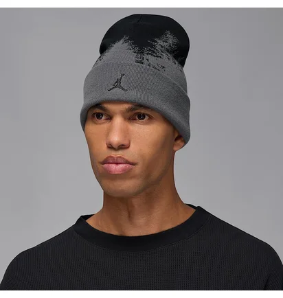 Шапка унисекс Air Jordan Peak Beanie Grey/Black HV1077-068