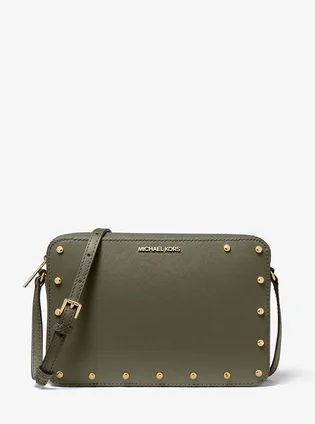 Сумка жіноча Michael Kors Sandrine Studded Saffiano Leather Crossbody Bag Olive 38S8CD1C3L-OLIVE-64308