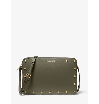 Сумка женская Michael Kors Sandrine Studded Saffiano Leather Crossbody Bag Olive 38S8CD1C3L-OLIVE-64308