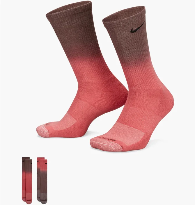 Шкарпетки унісекс Nike Everyday Plus Cush Crew Bordo (2 пари) DH6096-914