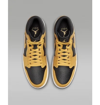 Кроссовки мужские Air Jordan I High G Golf Shoes Yellow/Black DQ0660-700