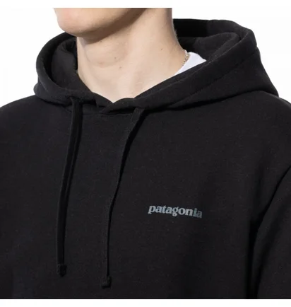 Худи мужское Patagonia Fitz Roy Icon Uprisal Hoody Black 39666-INBK