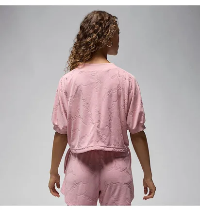 Футболка женская Air Jordan Ss Knit Top Ssnl Pink FN5732-607