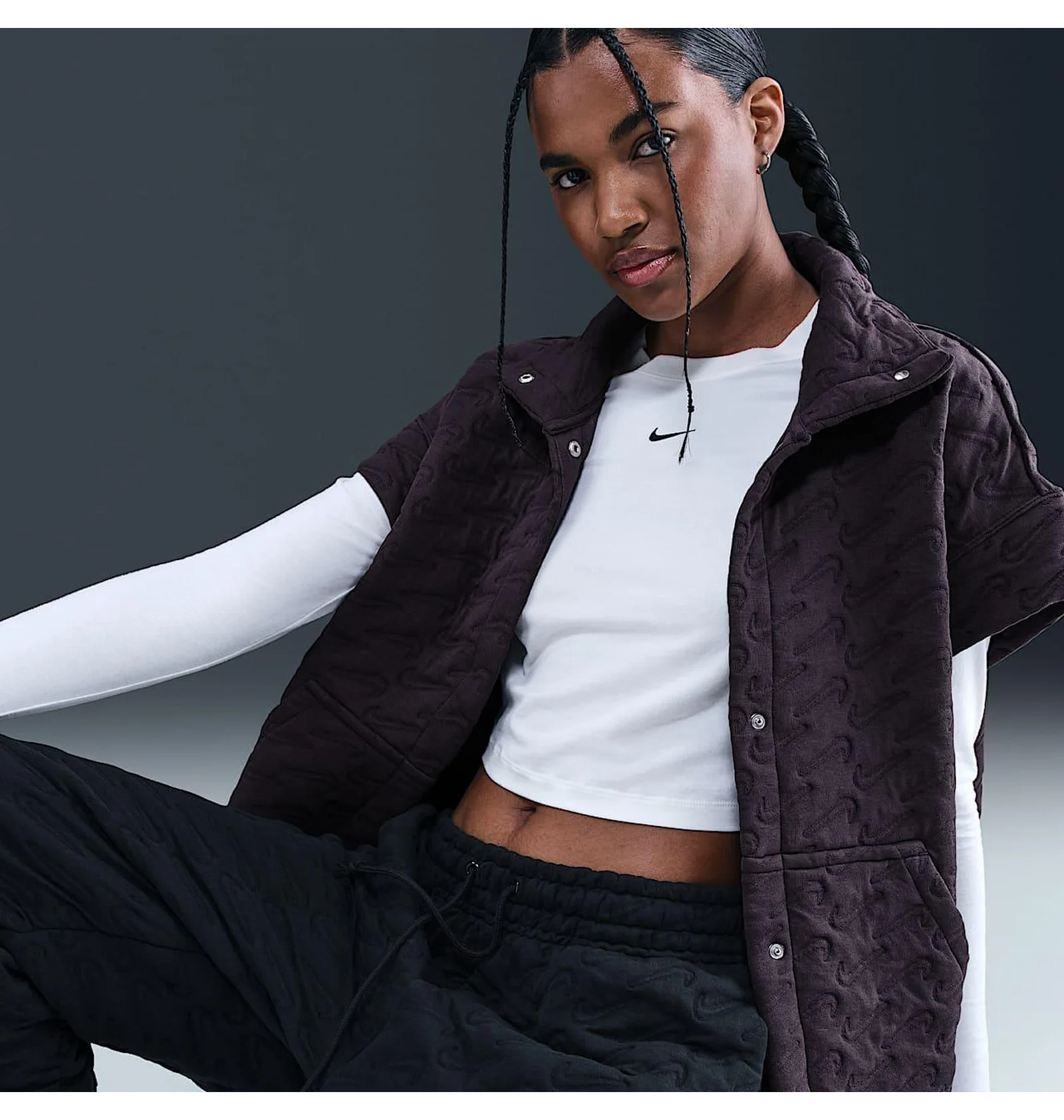 ᐉ Жилетка жіноча Nike Sportswear Phoenix Fleece Black HV2785-540