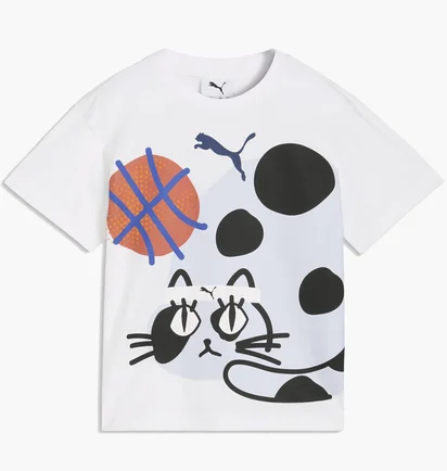 Футболка дитяча Puma Sporty Cats Relaxed White 634549-02