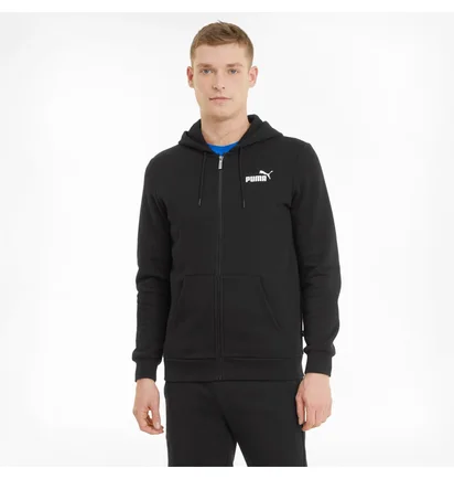 Толстовка чоловіча Puma Essentials Full-Zip Logo Black 586702-01