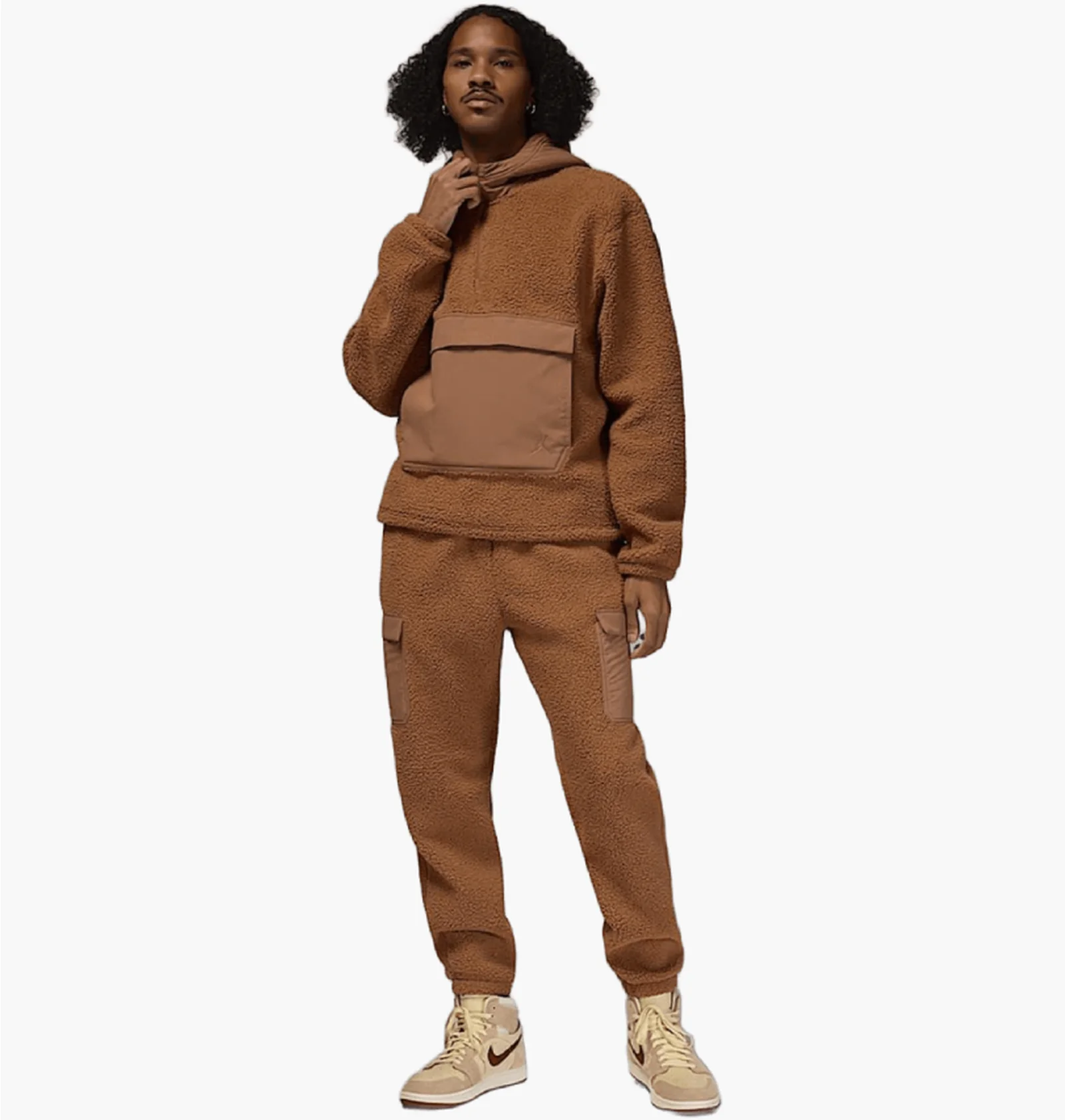 【CPC-LSF】ジョニ男様 ᐉ Спортивний костюм чоловічий Air Jordan Sherpa Brown FV7452-223