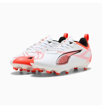 Бутсы детские Puma Ultra 5 Play Fg/Ag White/Red 108170-01