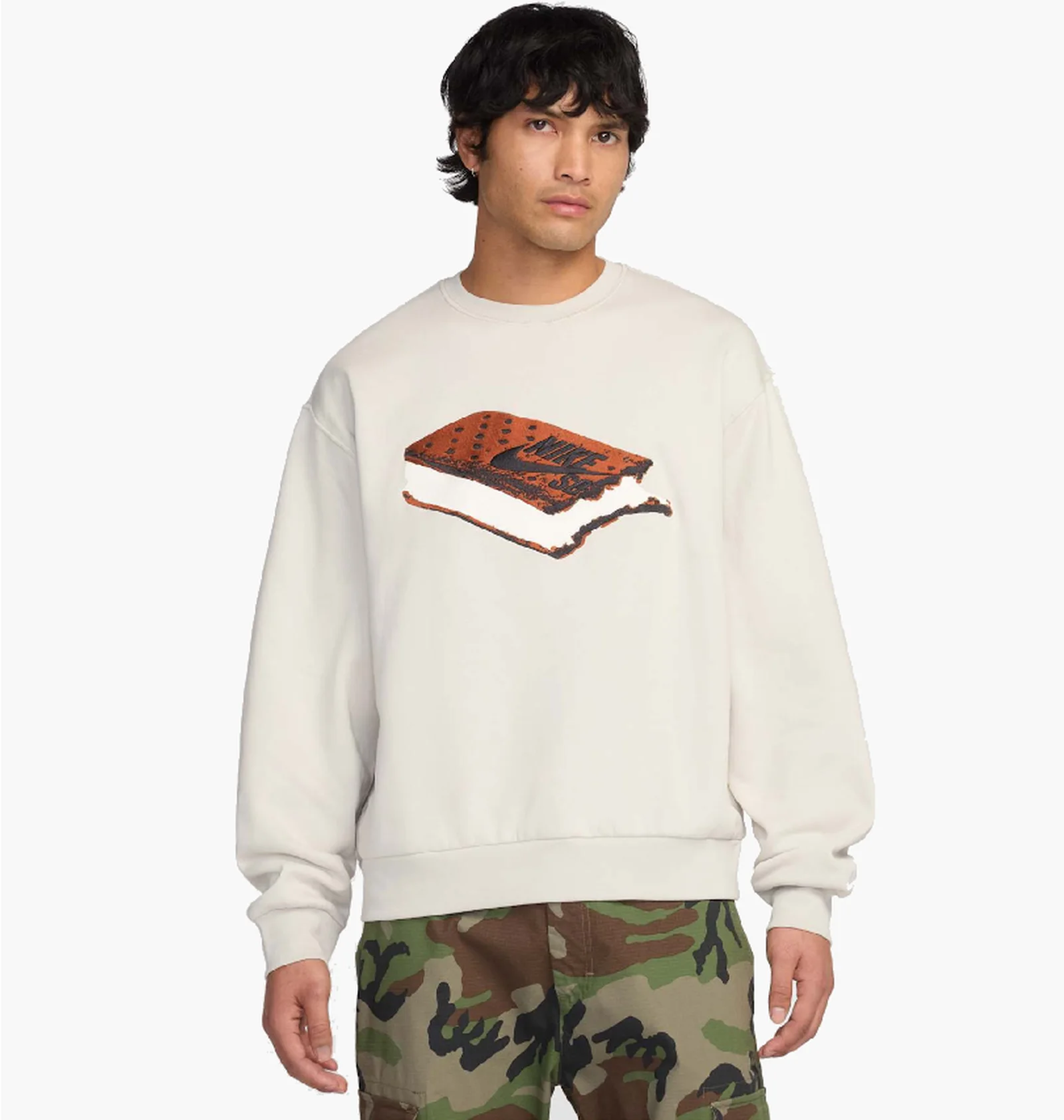 ᐉ Свитшот мужской Nike Sb Flc Crew Slider Beige HJ2894-072
