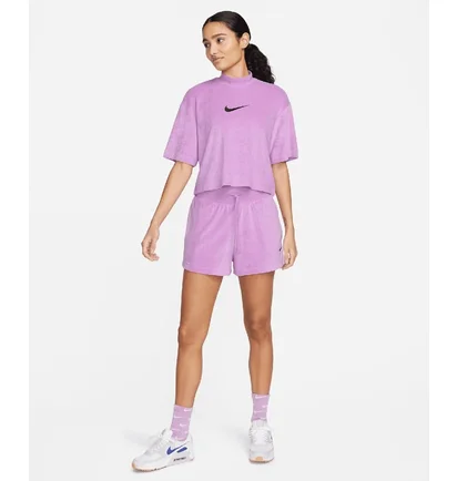 Футболка женская Nike Nsw Mock Ss Tee Trry Ms Violet FJ4894-532