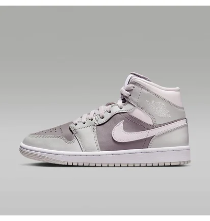 Кроссовки женские Air Jordan 1 Mid Grey/Brown BQ6472-008