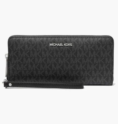 Гаманець жіночий Michael Kors Jet Set Travel Large Signature Logo Continental Wallet Black 35H8STVT3B-BLACK-101343