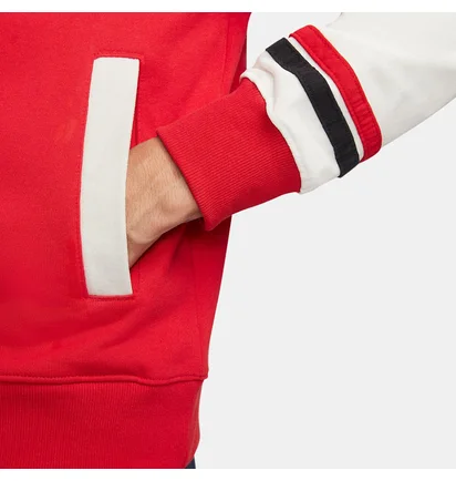 Бомбер мужской Nike Retro Varsity Red/White DZ2551-657