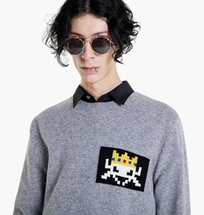 Кофта мужская Comme des Garcons Knit Grey FJ-N016-W22