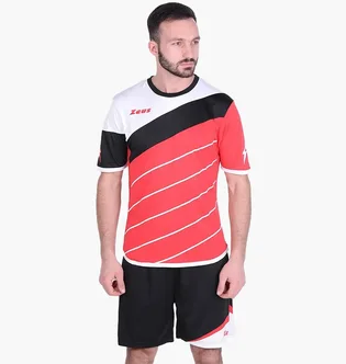 Футбольна форма чоловіча Zeus Kit Lybra Uomo Rosso Nero Red/Black KIT-LYBRA-UOMO__ROSSO__NERO
