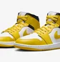 Кроссовки женские Air Jordan 1 Mid Yellow/White BQ6472-170