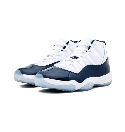 Кроссовки мужские Air Jordan 11 Retro White/Blue 378037-123