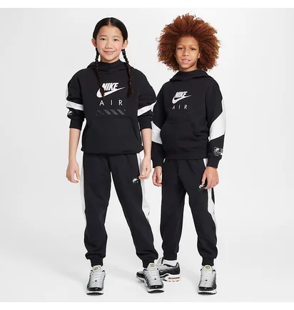 Спортивный костюм детский Nike Air Older Kids Fleece Black HF8812-010__HF8811-010