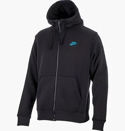 Толстовка чоловіча Nike M Nsw Club Dt Hoodie Fz Bb Black DQ8384-011