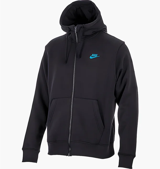 Толстовка чоловіча Nike M Nsw Club Dt Hoodie Fz Bb Black DQ8384-011