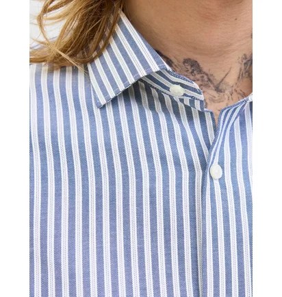 Сорочка чоловіча Jack & Jones Parker L/S Noos White/Blue 12227385