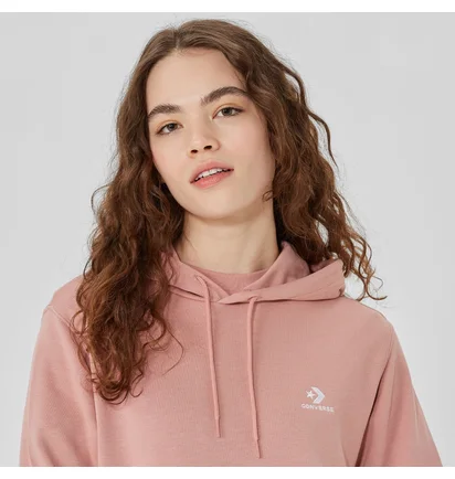 Худи унисекс Converse Go-To Embroidered Star Chevron French Terry Hoodie Pink 10023874-296