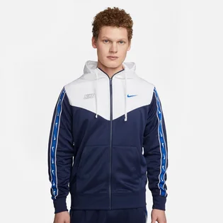 Толстовка мужская Nike Sportswear Repeat MenS Full-Zip Hoodie Blue/White DX2025-411