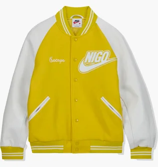 Бомбер мужской Nike X Nigo Nrg Varsity Jacket Yellow/White FV5670-735