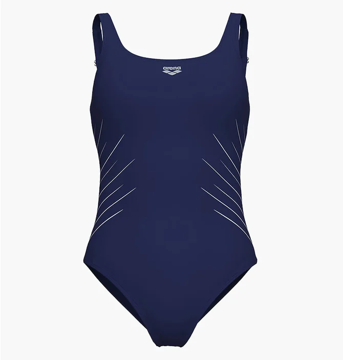 Купальник женский Arena Isa Swimsuit Squared Back Blue 010352-710