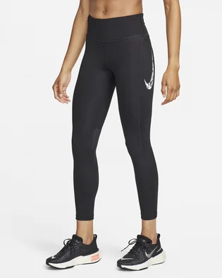 Легінси жіночі Nike Fast Mid-Rise 7/8 Running Leggings With Pockets Black FN3268-010