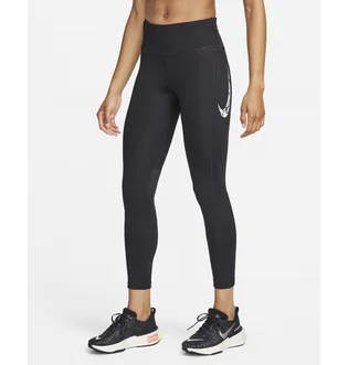 Леггинсы женские Nike Fast Mid-Rise 7/8 Running Leggings With Pockets Black FN3268-010