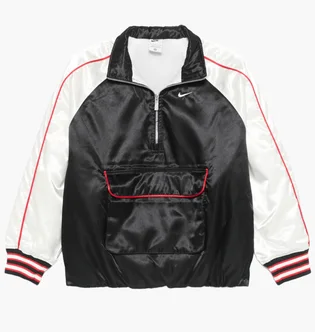 Бомбер чоловічий Nike Sportswear WomenS Oversized Jacket Black/White HF9435-010