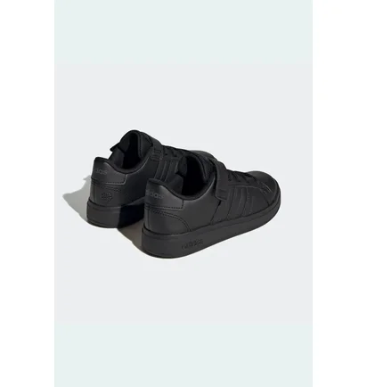 Кроссовки детские Adidas Grand Court Elastic Lace And Top Strap Black FZ6161