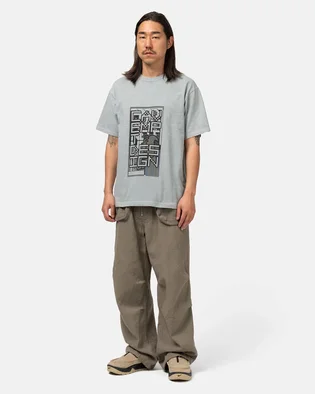 Футболка мужская Cav Empt Short Sleeve Mock Neck Grey CES27T08