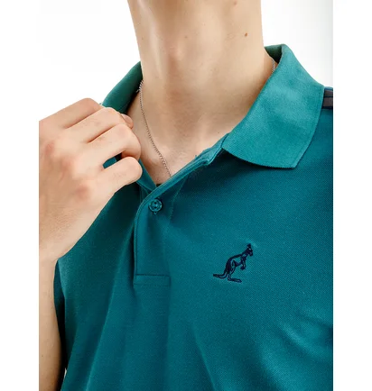 Поло мужское AUSTRALIAN Tape Stripe Polo Club Pique Blue LSUPO0060-328