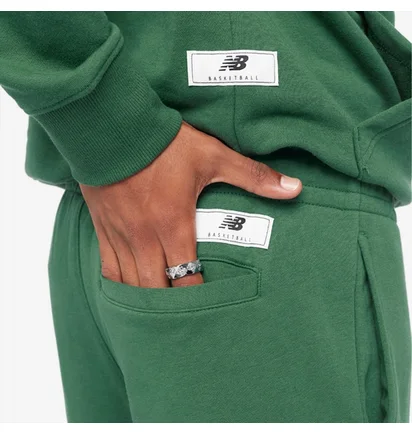 Штаны мужские New Balance Hoops Fundamentals Pant Green MP23580TFN