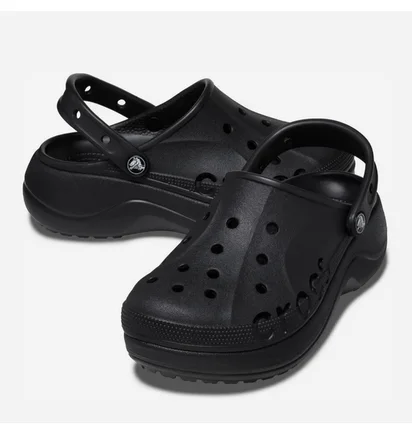 Тапочки женские Crocs Baya Platform Black 208186-001