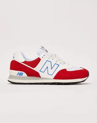 Кроссовки мужские New Balance 574 White/Red U574EW2
