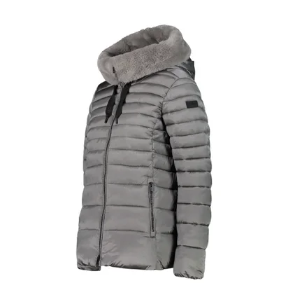 Пуховик женский CMP Woman Jacket Fix Hood Grey 31K3006F-U911