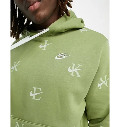Худи мужское Nike Monogram Print Hoodie In Alligator Olive DV9601-334