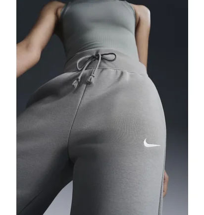 Штани жіночі Nike Sportswear Phoenix Fleece High-Waisted Wide-Leg Sweatpants Grey DQ5615-320