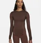 Лонгслів жіночий Nike Yoga Dri-Fit Adv Brown DQ5603-010