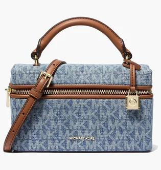 Сумка жіноча Michael Kors Jana Extra-Small Signature Logo Print Denim Convertible Crossbody Bag Blue 32S6GQ1C0C-NEW-HORIZON-142818