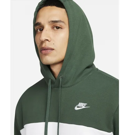 Худи мужское Nike Club Fleece MenS French Terry Color-Blocked Hoodie Green FB7415-323