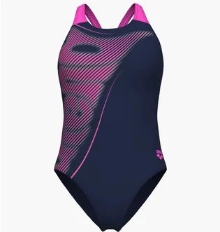 Купальник жіночий Arena Bright Glare Swimsuit V Back Blue 008930-790